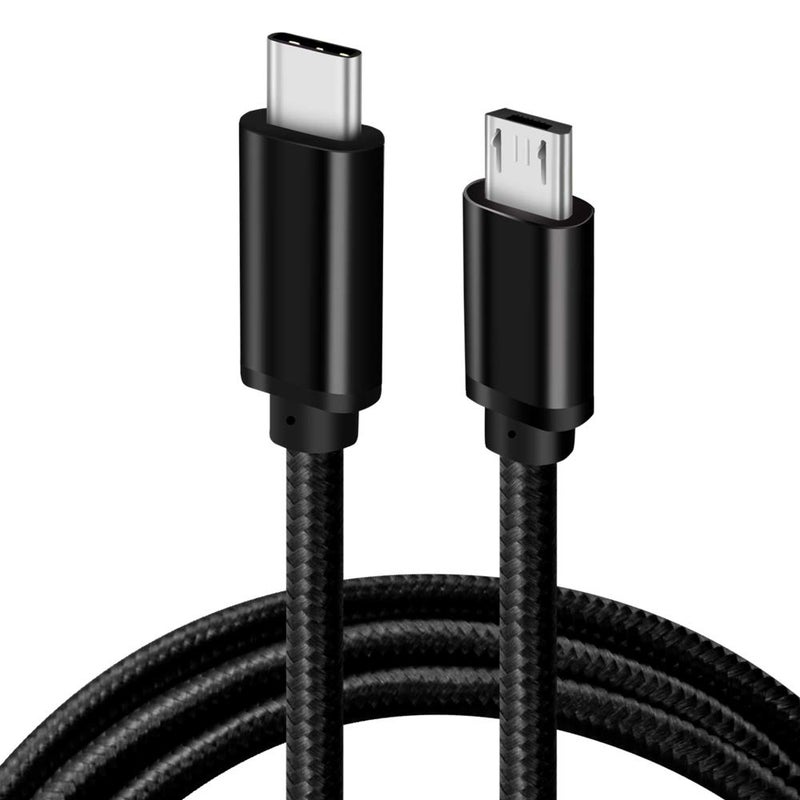 CBUS 6ft Micro USB to USB-C Cable Compatible with Sony Alpha, CyberShot RX1R II, Canon EOS M5/M6/M50, Rebel SL3/SL2/T7/8i, PowerShot G9 X, G1 X, K-S1, Panasonic LUMIX G100 ZS80, ZS70, G7, G80, G85 - Image 1